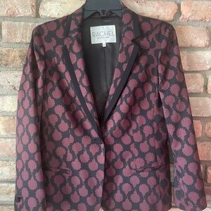 Rachel Roy Burgundy and Black Blazer